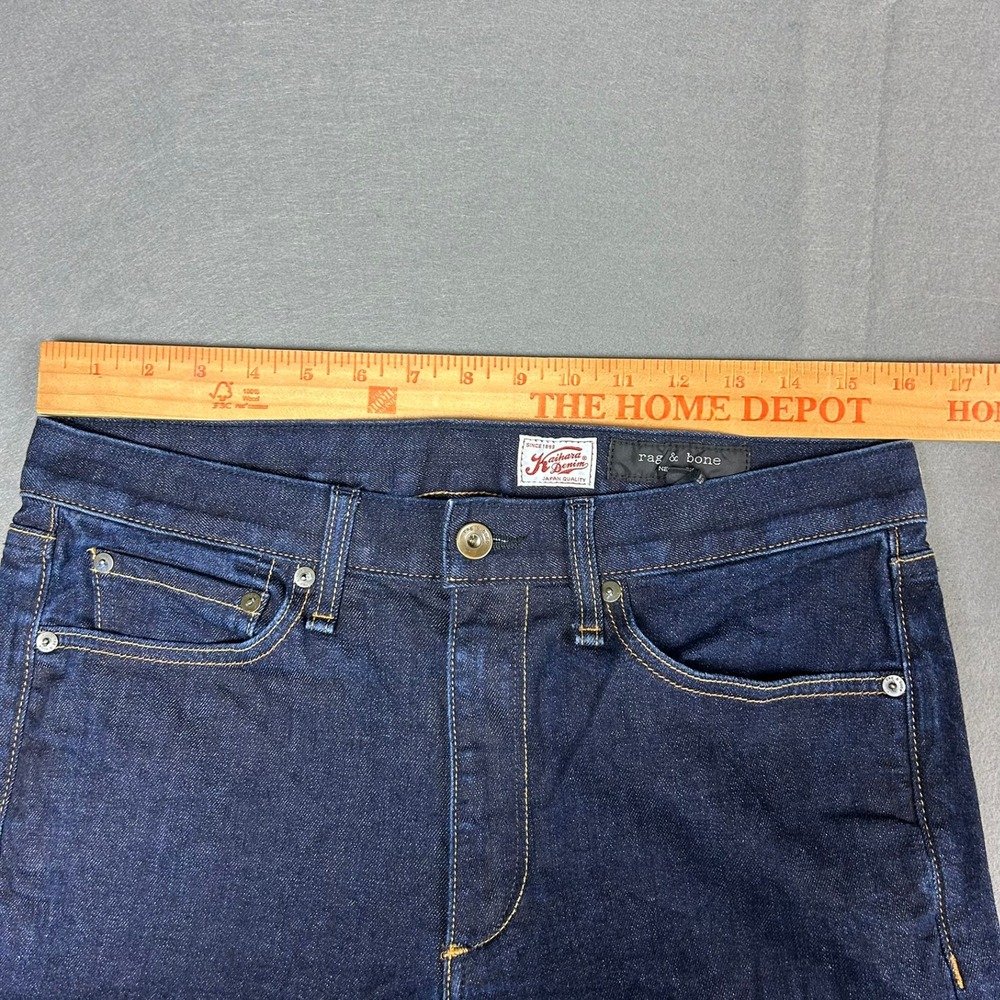 Rag & Bone Jeans Kaihara Raw Denim Mens 32x32 Indigo Blue - Picture 7 of 15